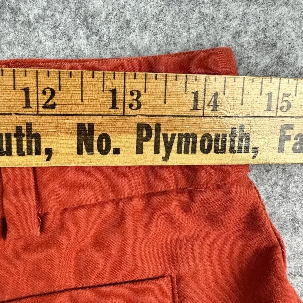 Anthropologie Cartonnier Charlie Ankle Pants Womens 4 Orange Career Boho Crop* - Picture 11 of 16